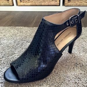 NEW! Antonio Melani Black Peep Toe Booties